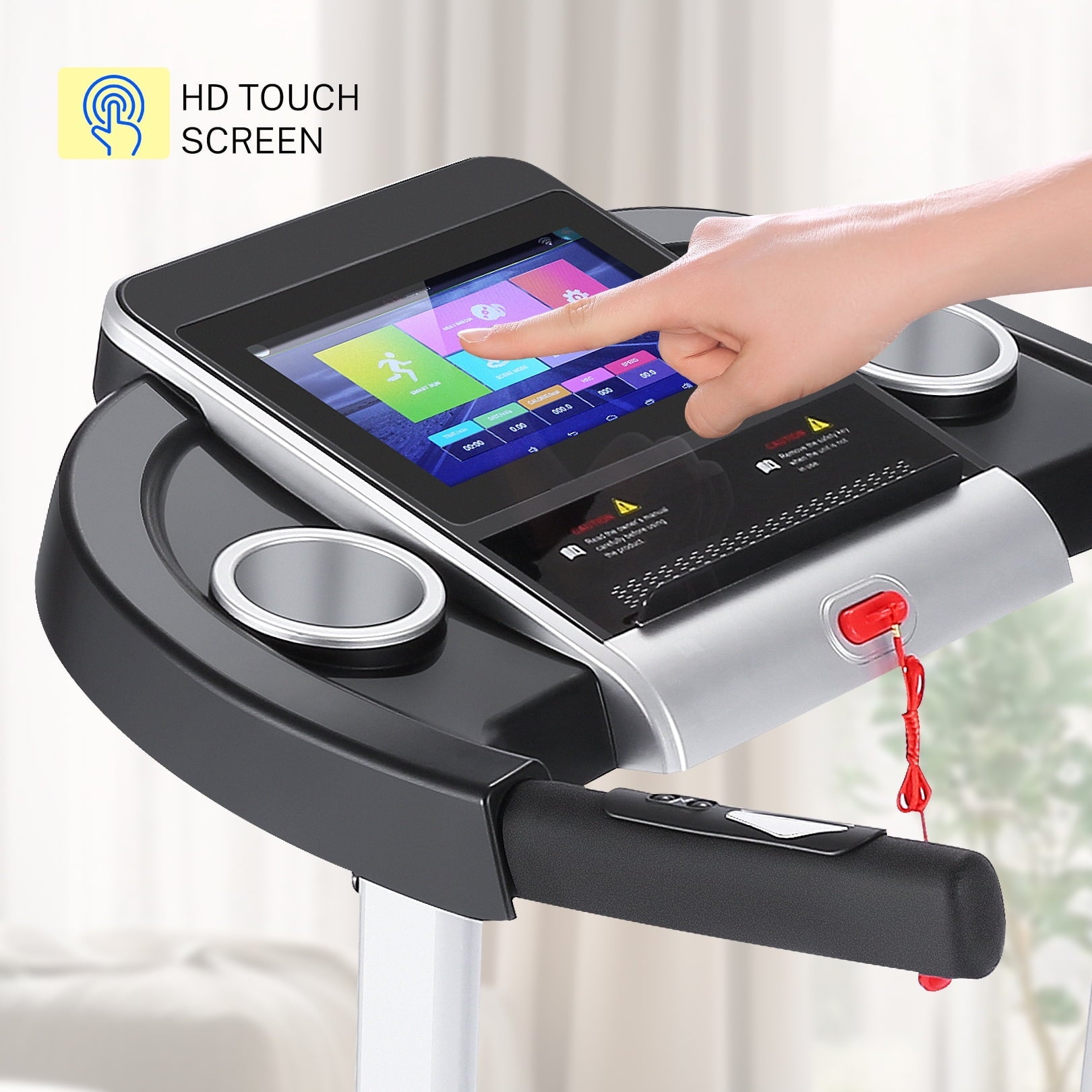 3.25HP Folding Treadmill, Incline Treadmills with 10