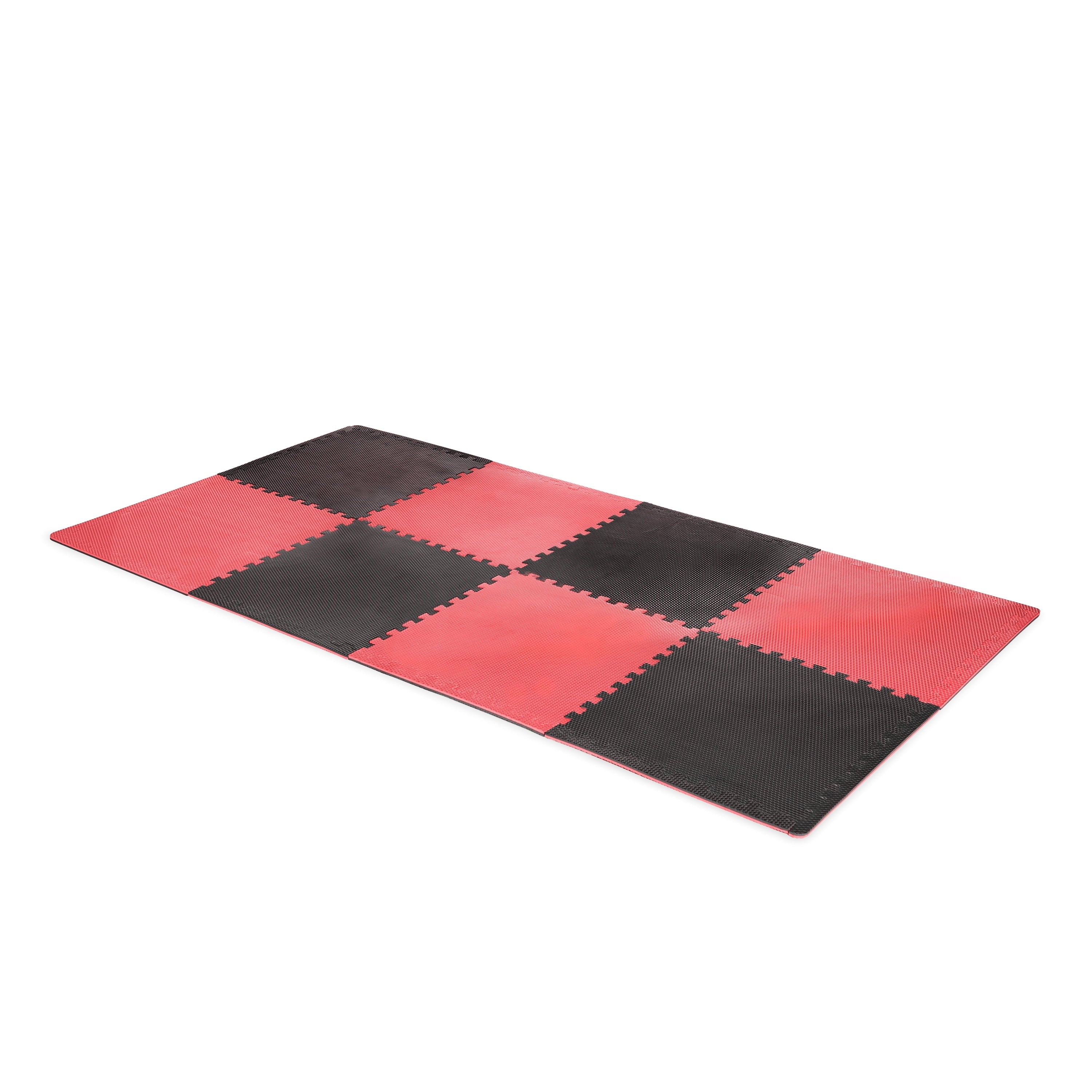 CAP EVA High-Density Foam Reversible 4-Piece 13.7 Sq ft. .50in Thick Puzzle Exercise Mat, Black / Red