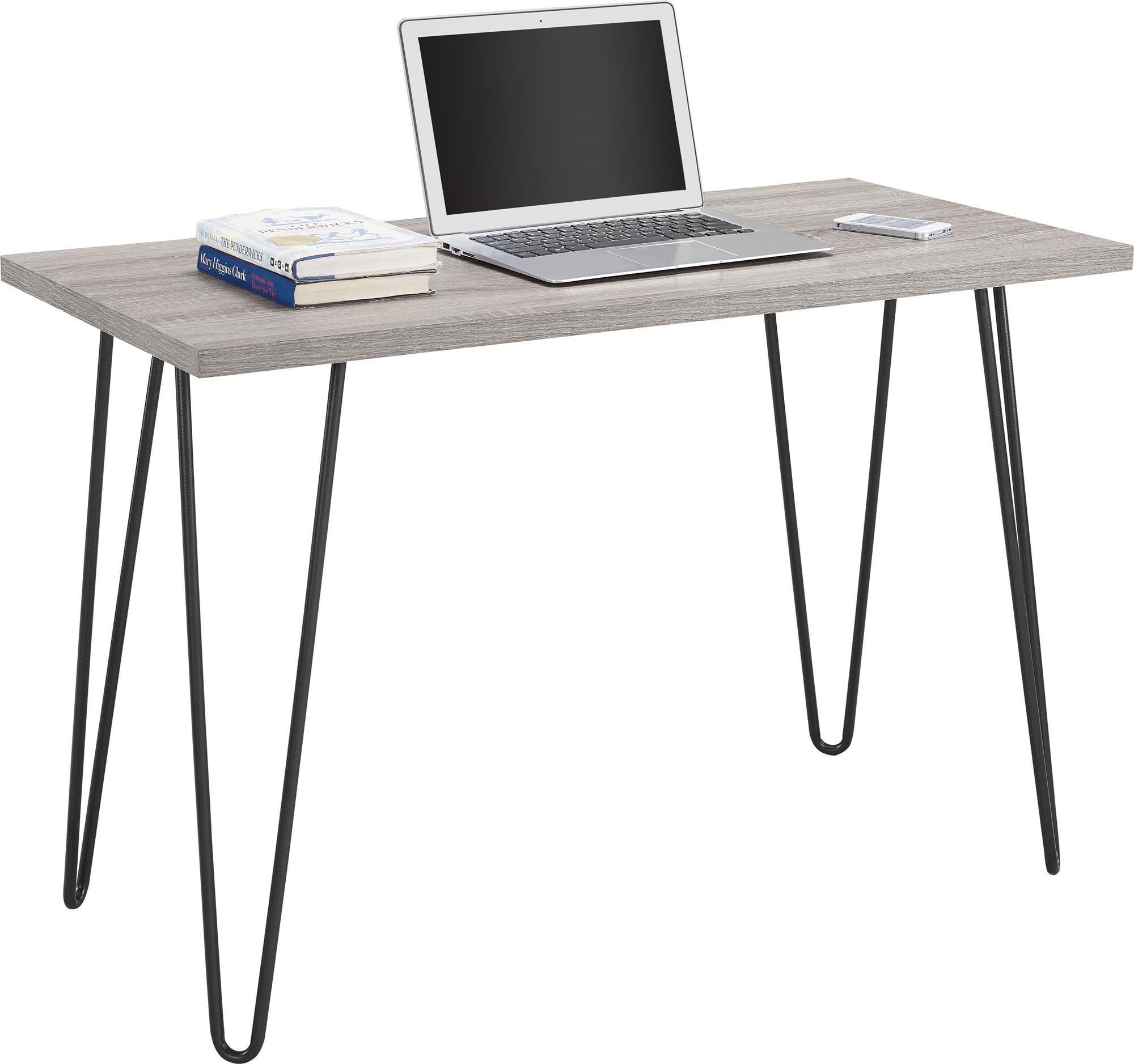 Mainstays Retro Computer Desk, Distressed Gray Oak