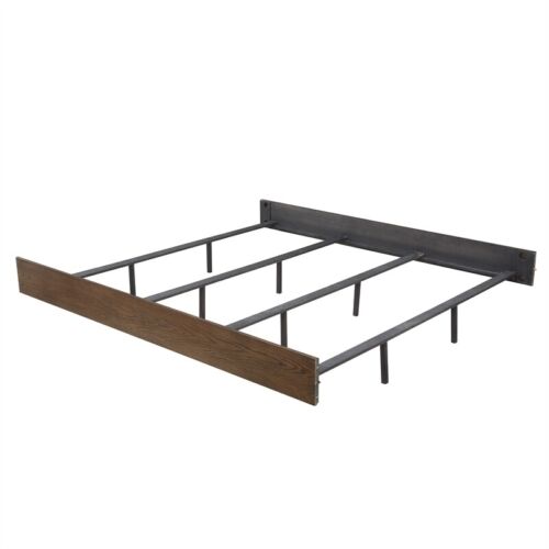 Milan Walnut Brown Wood King Bed