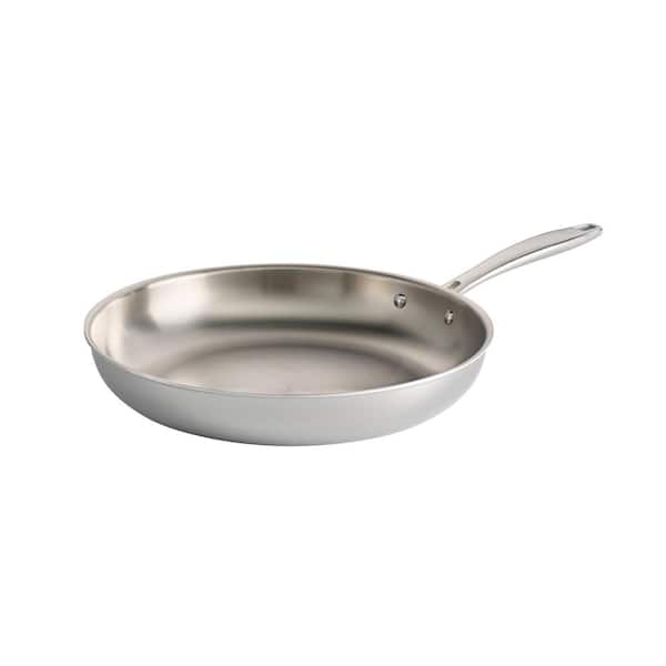 Gourmet Tri-Ply Clad 12 in. Stainless Steel Frying Pan