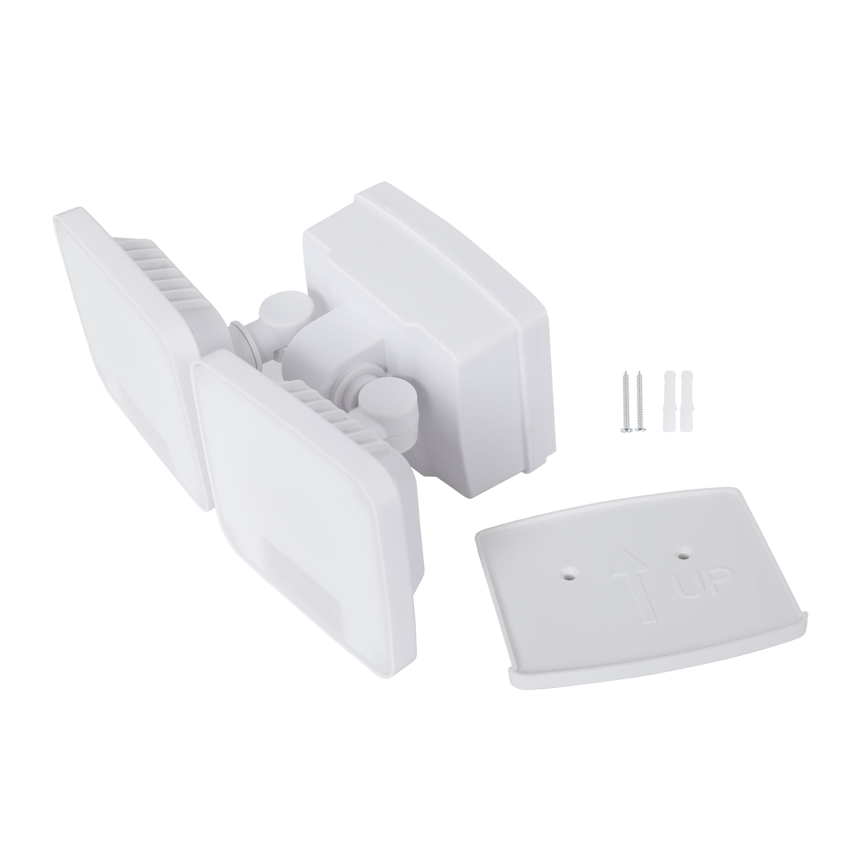 Hyper Tough Battery-Operated 600 Lumen Dual Head LED Security Light 103-Degree Beam Spread