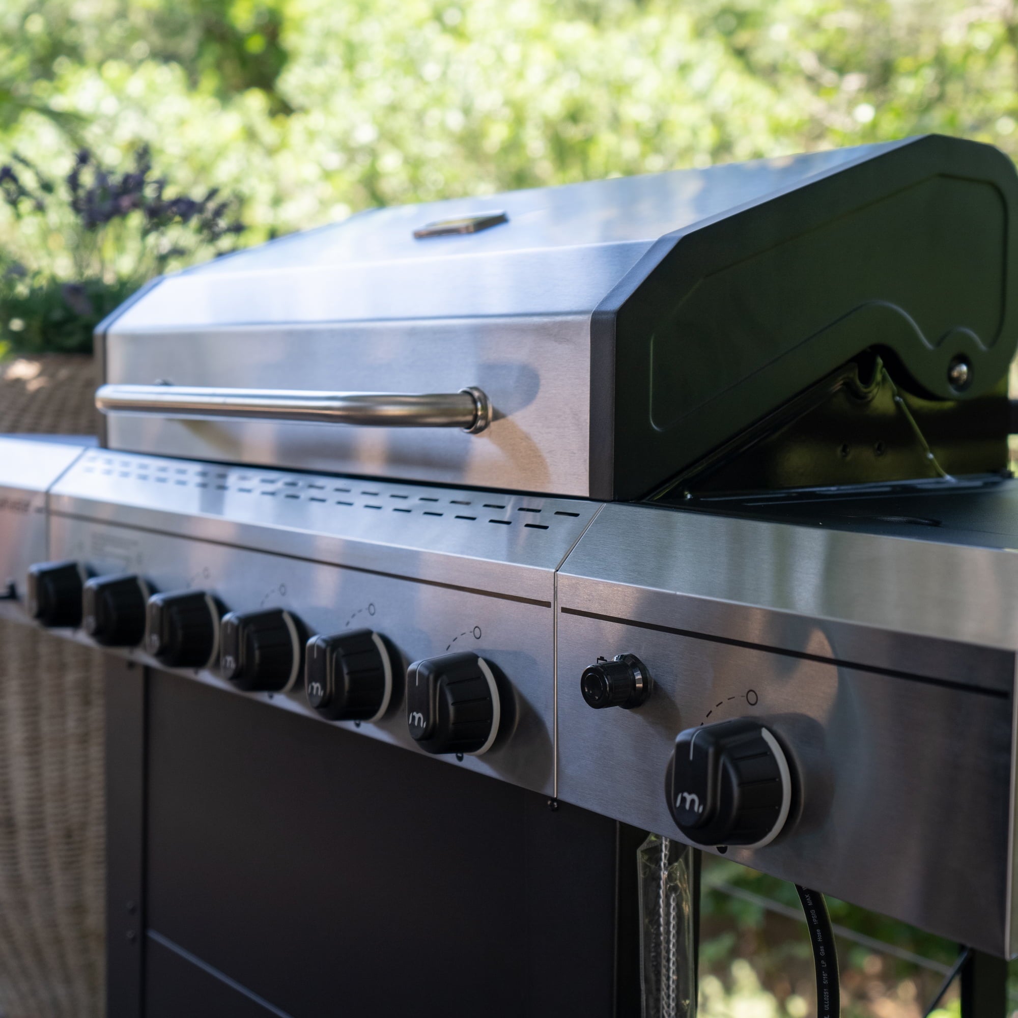 Megamaster 6-Burner Propane Gas Grill With Side Burner