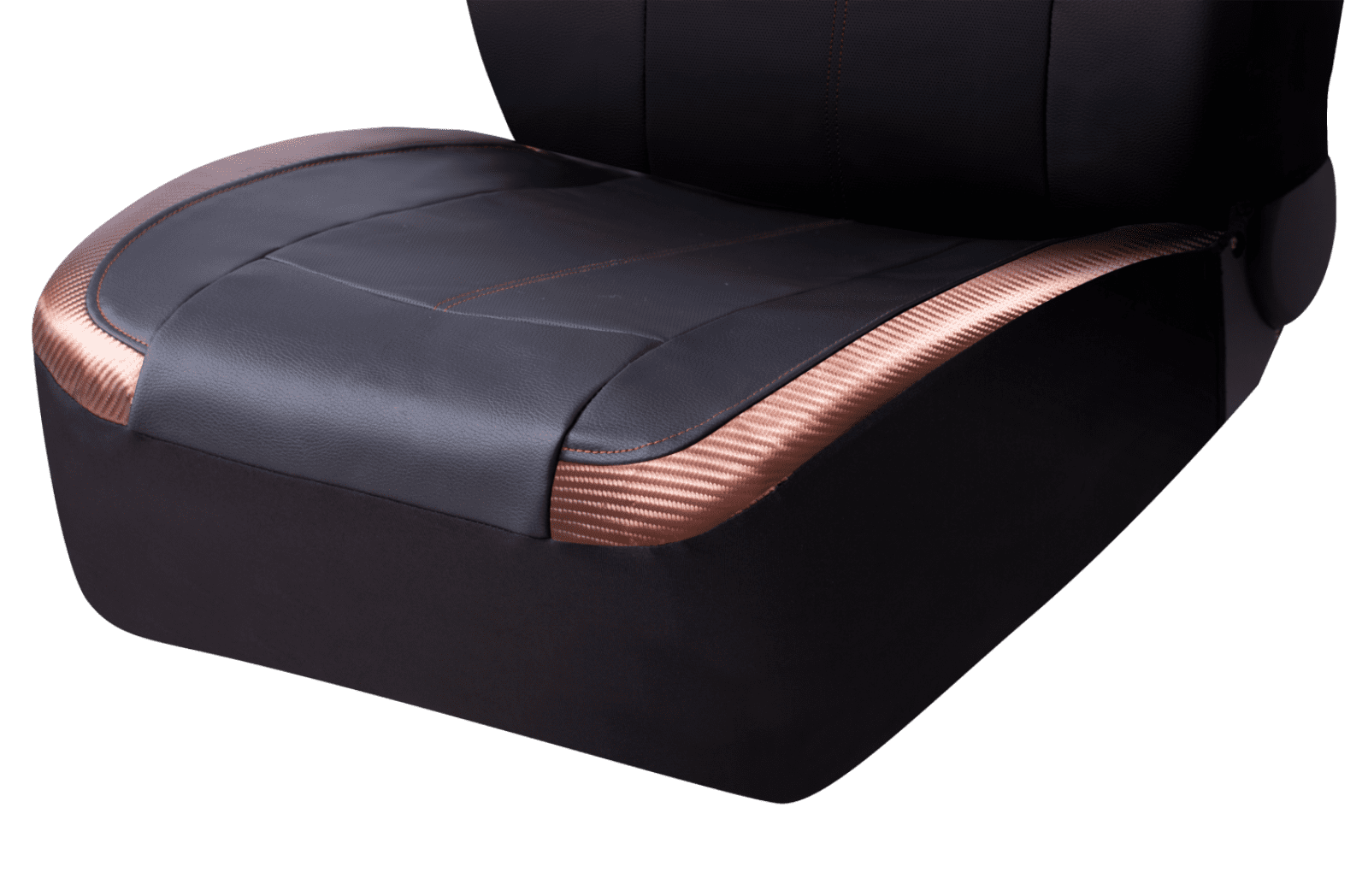 Auto Drive 2 Piece Carbon Fiber High Back Seat Covers Leather Copper, Universal Fit, 1902SC32