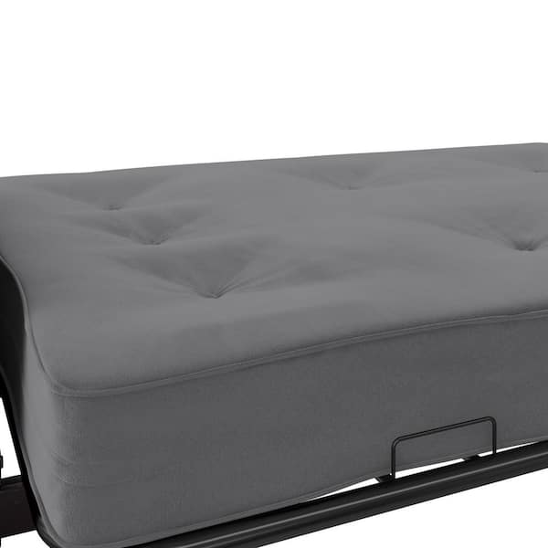 Carson 8 Inch Thermobonded High Density Polyester Fill Gray Futon Mattress