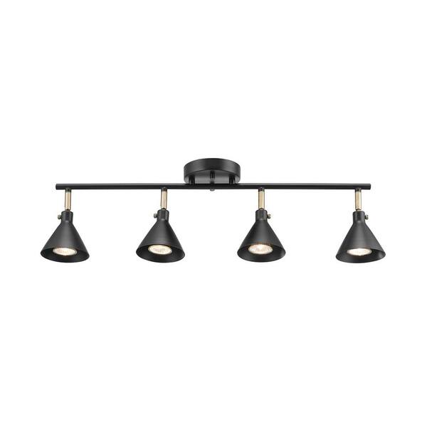 Tristan 2.17 ft. 4-Light Matte Black Linear Track Lighting Kit
