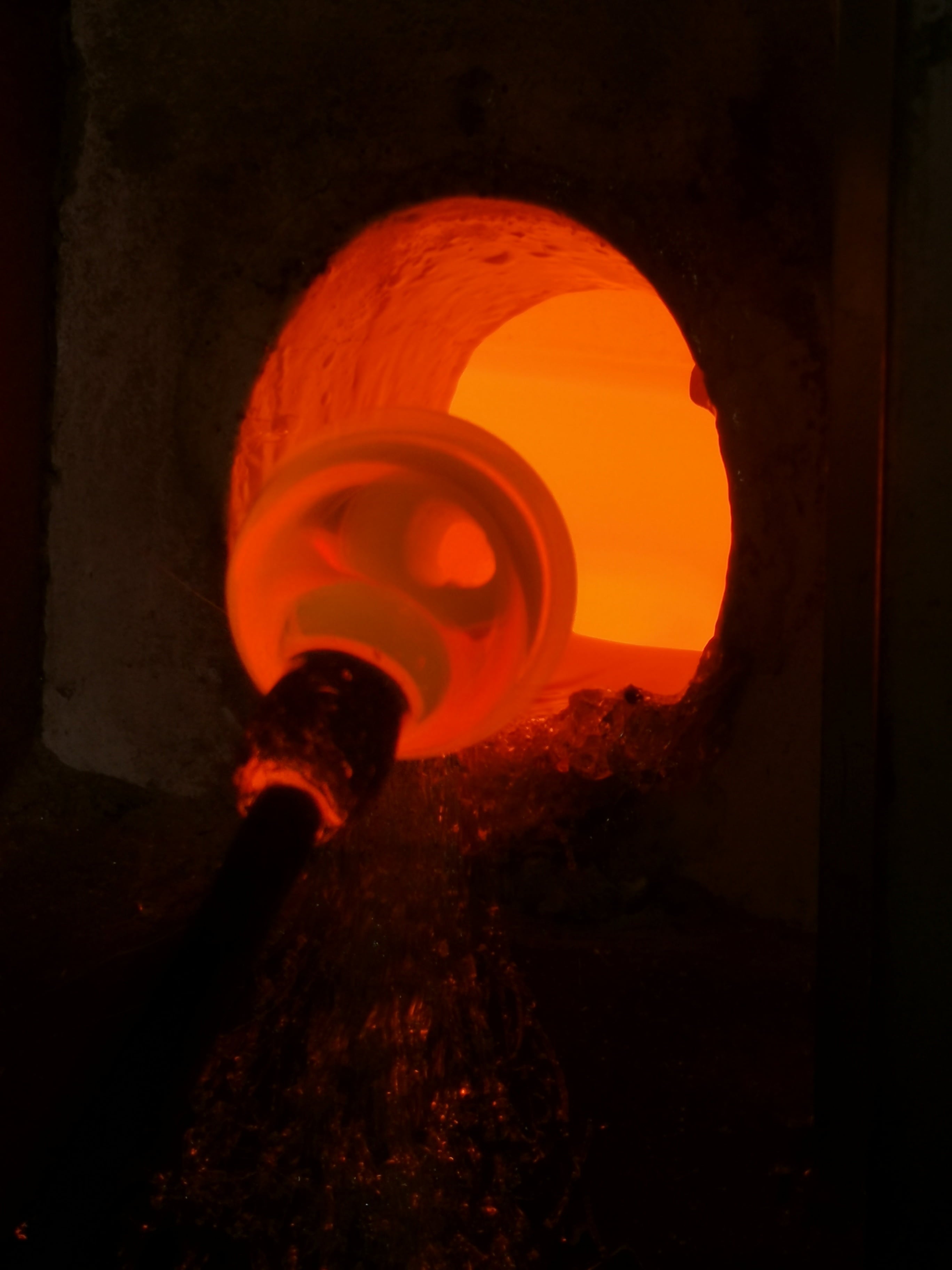 Griffin Products 38 oz. Green Hand-Blown Glass Hummingbird Feeder