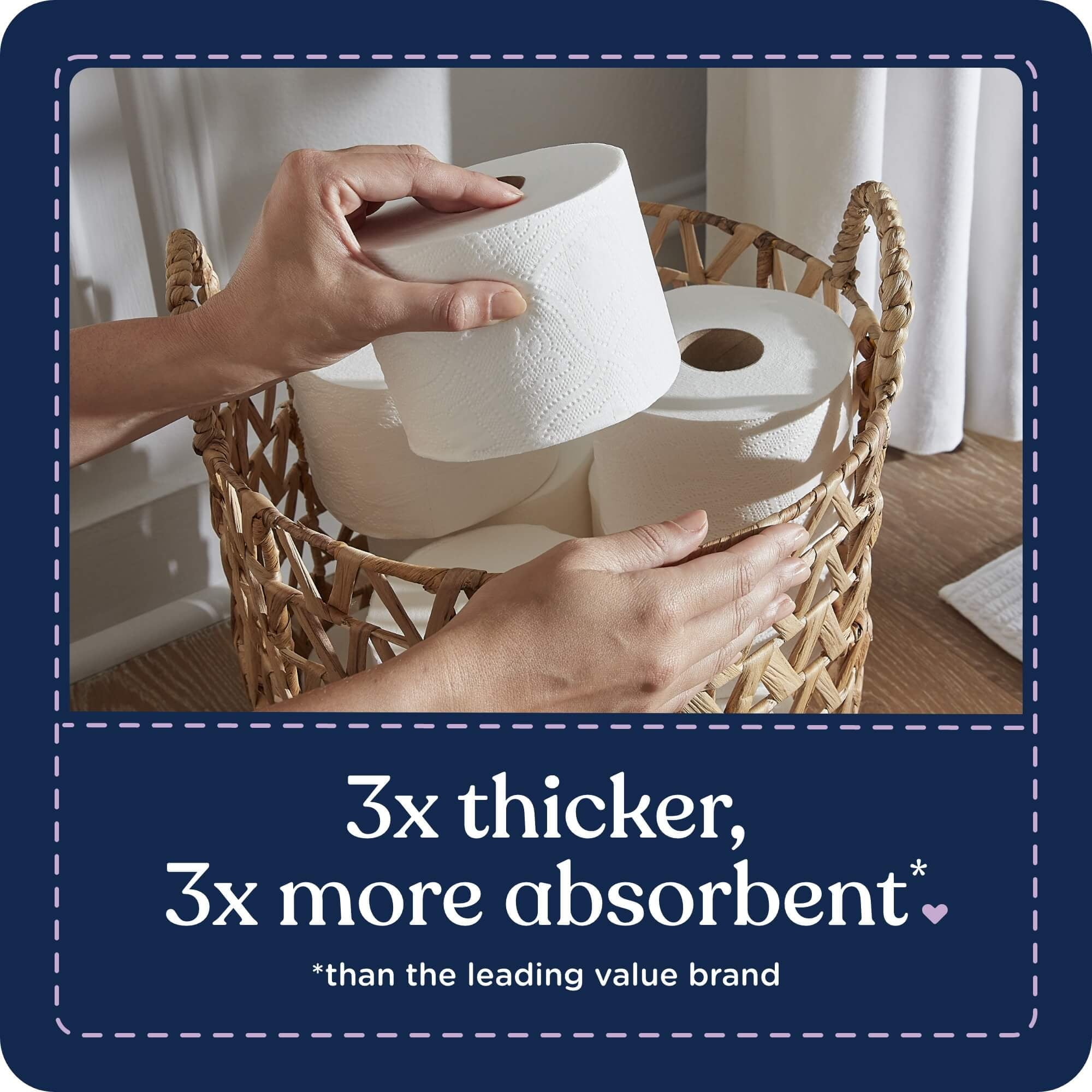 Quilted Northern Ultra Plush 24 Mega Rolls, 3X More Absorbent, Luxurious Soft Toilet Paper