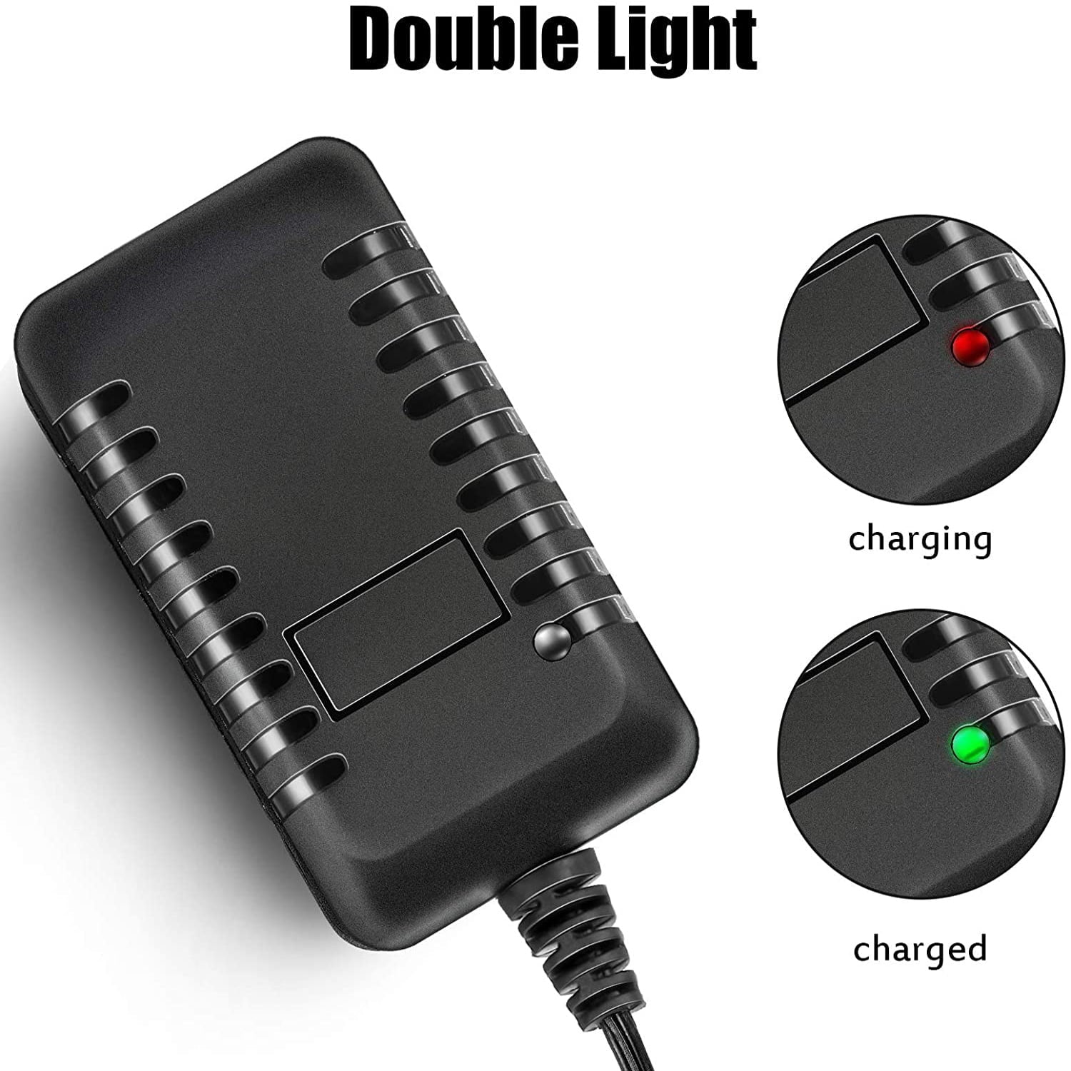 UWR-Nite 12 Volt Battery Charger for Ride On Toys, 12V Kids Ride On Car Charger Universal Charger Electric Battery Power Supplies