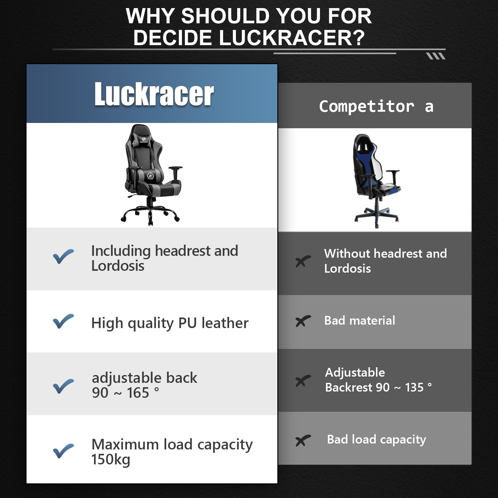 GTPOFFICE Gaming Chair With Massage Office Chair, Gray