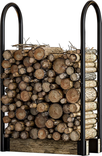 Fire Beauty Firewood Log Rack Adjustable Bracket Kit, Fireplace Wood Storage Hol