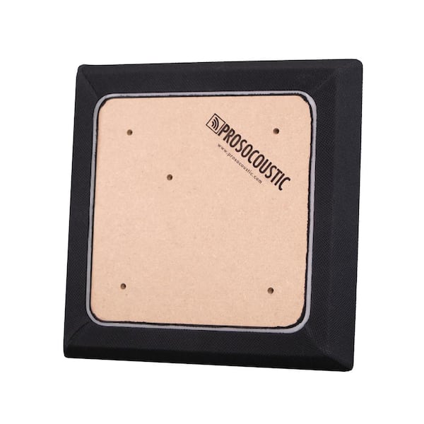 WAVERoom Pro Mini 1 in. x 12 in. x 12 in. Diffusion-Enhanced Sound Absorbing Acoustic Panels in Black (8-Pack)