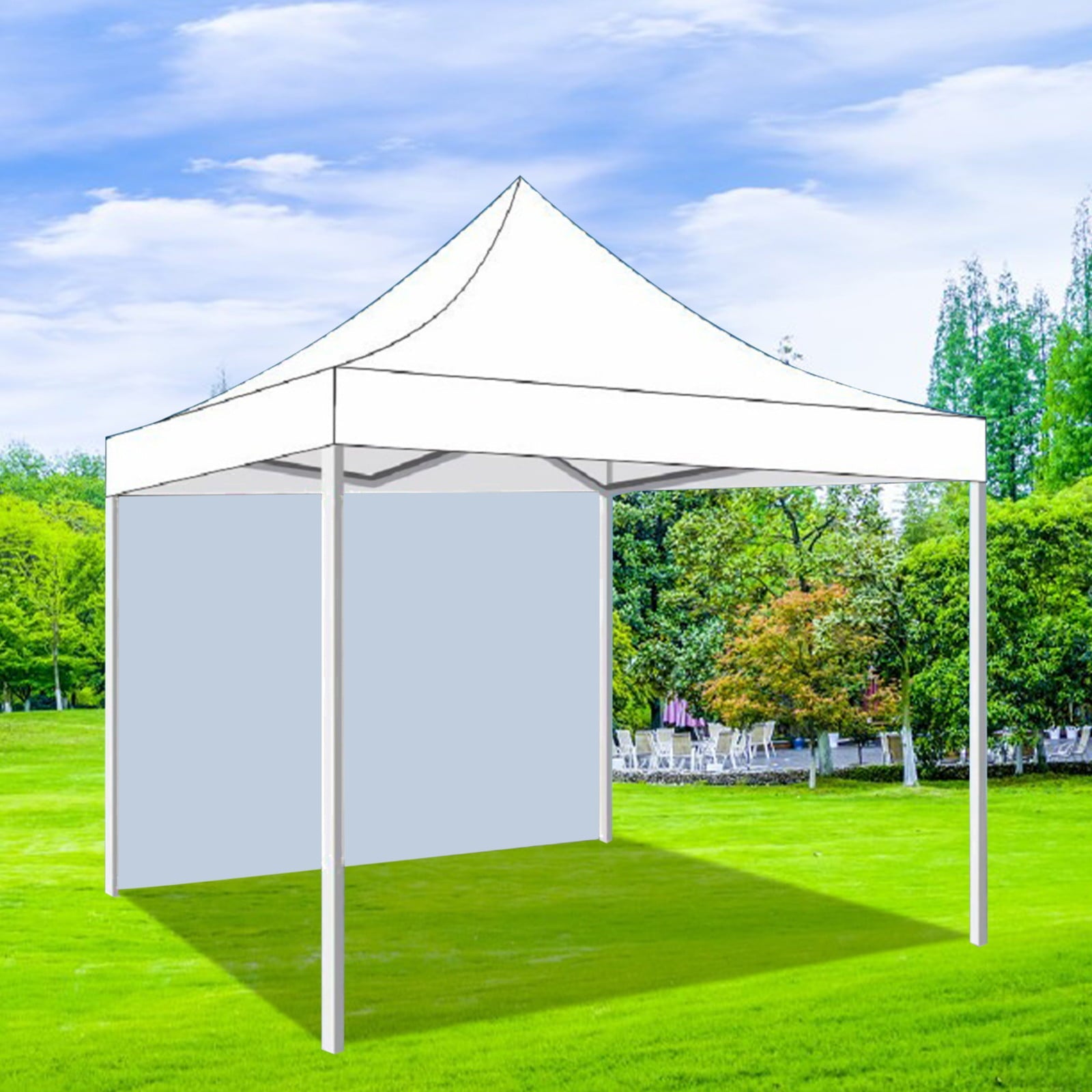 Clearance！10X10 Canopy Sidewall,Canopy Wall,Sunshade Sidewall for 10x10 Pop Up Canopy ,Canopy Shade Wall,Canopy Side Wall,Side Wall For 10X10 Canopy,Straight Leg Canopy,1 Pack Sidewall Only (White)