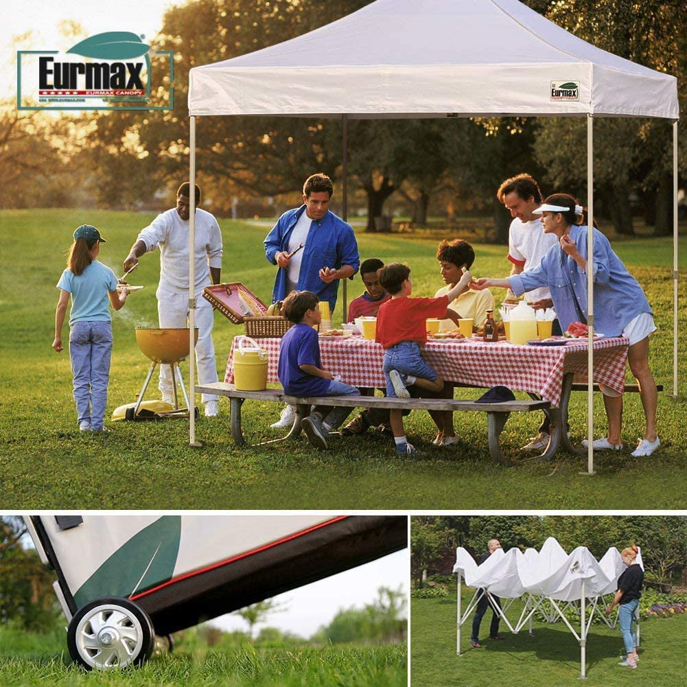Eurmax 8x12 Ez Pop up Canopy Tent Purple Commercial Tent（60LBS,8x12FT）