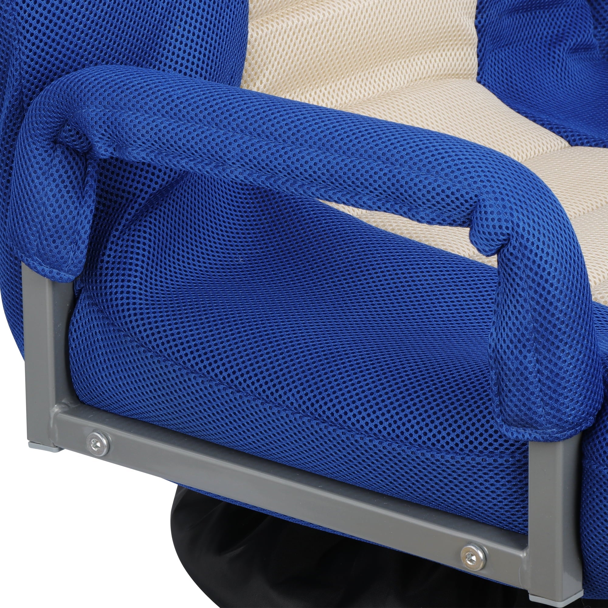 ZenStyle Adjustable & Has Arms Swivel Gaming Chair, Blue and Beige