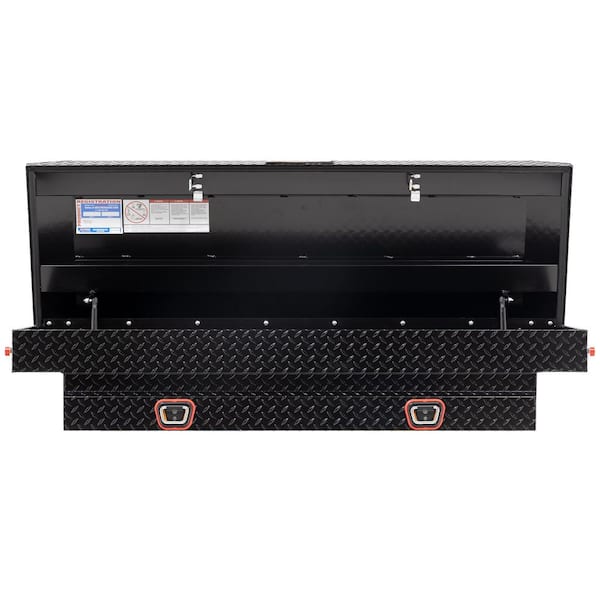 62.5 in. Gloss Black Aluminum Compact Truck Tool Box