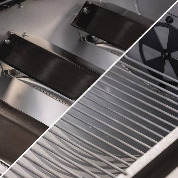 Double Play 1,260 sq., in. 3-Burner Gas and Charcoal Grill in Black