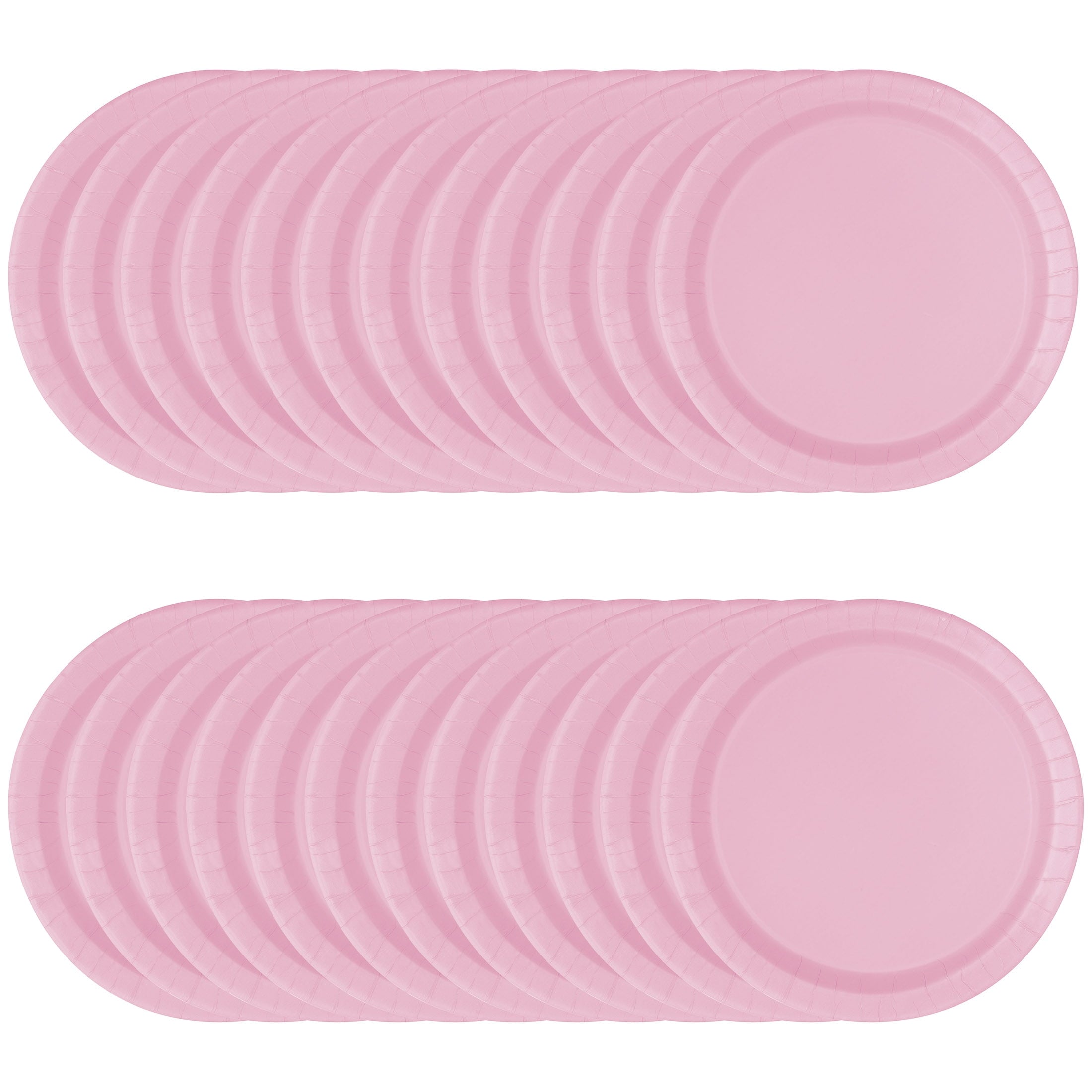 Way to Celebrate! Light Pink Paper Dessert Plates, 7in, 24ct