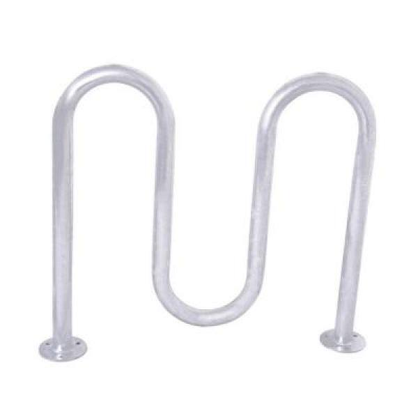 2 ft Galvanized, 3-Loop Inground Mount Contemporary Commercial Bike Rack
