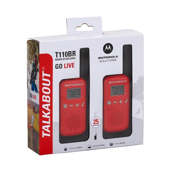 Talkabout T110 2-Way Radio in Red with Black (2-Pack)
