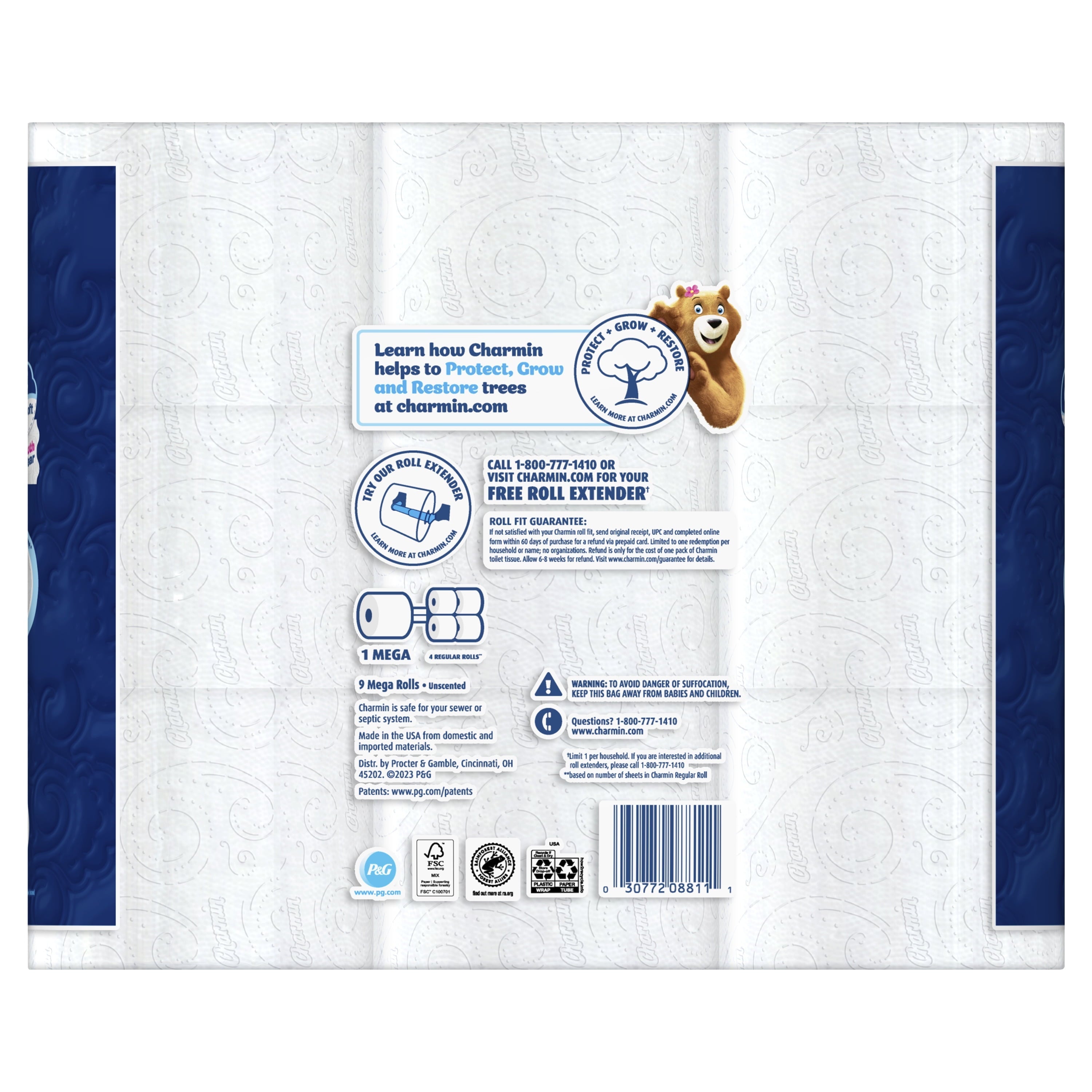 Charmin Ultra Soft Toilet Paper 9 Mega Rolls, 224 Sheets Per Roll