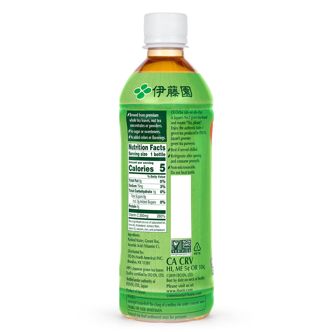 Ito En Oi Ocha Unsweetened Green Tea, 16.9 fl oz. (12-Pack)