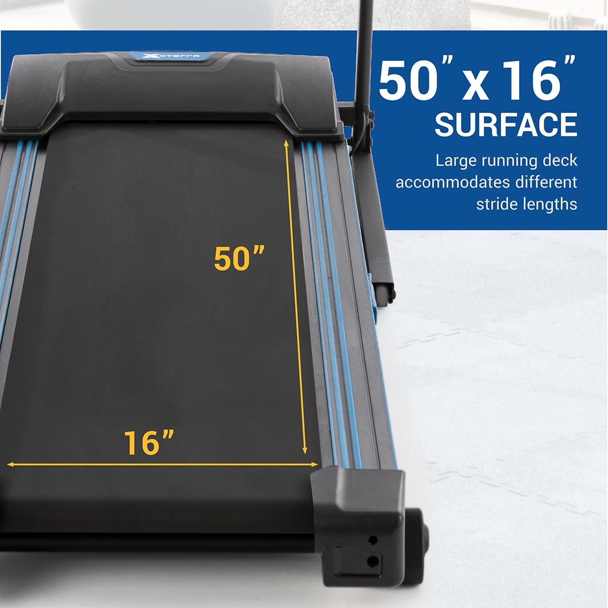 XTERRA Fitness TR200 Folding Treadmill: Xtrasoft Cushioned Deck, 5.5