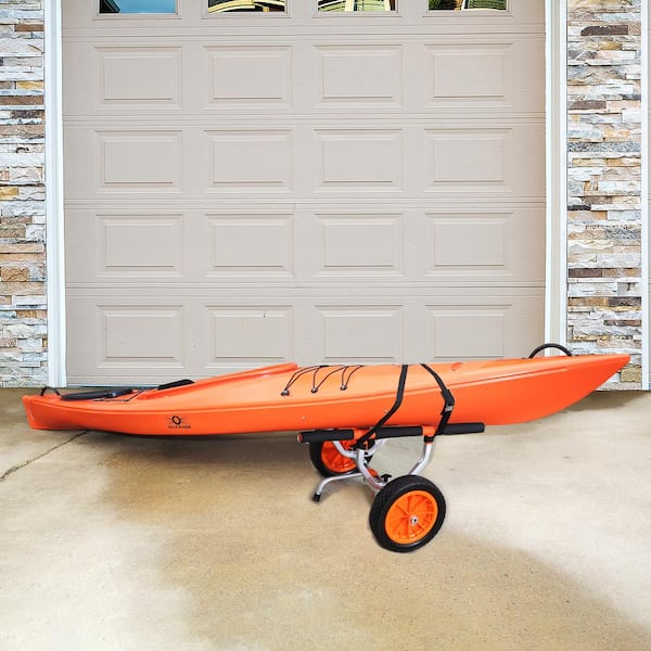 Heavy Duty Kayak Cart 450 lbs. Load Capacity Detachable Canoe Trolley Cart with 12 in. Solid Tires for Kayaks, Canoes