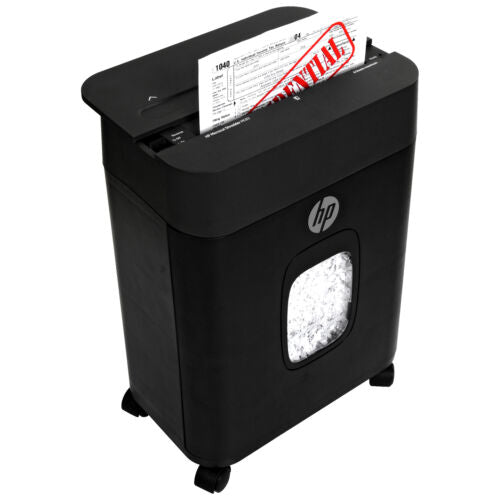 HP Paper Shredder 8 Sheet Micro Cut w/ Pullout Basket & Casters | MC83