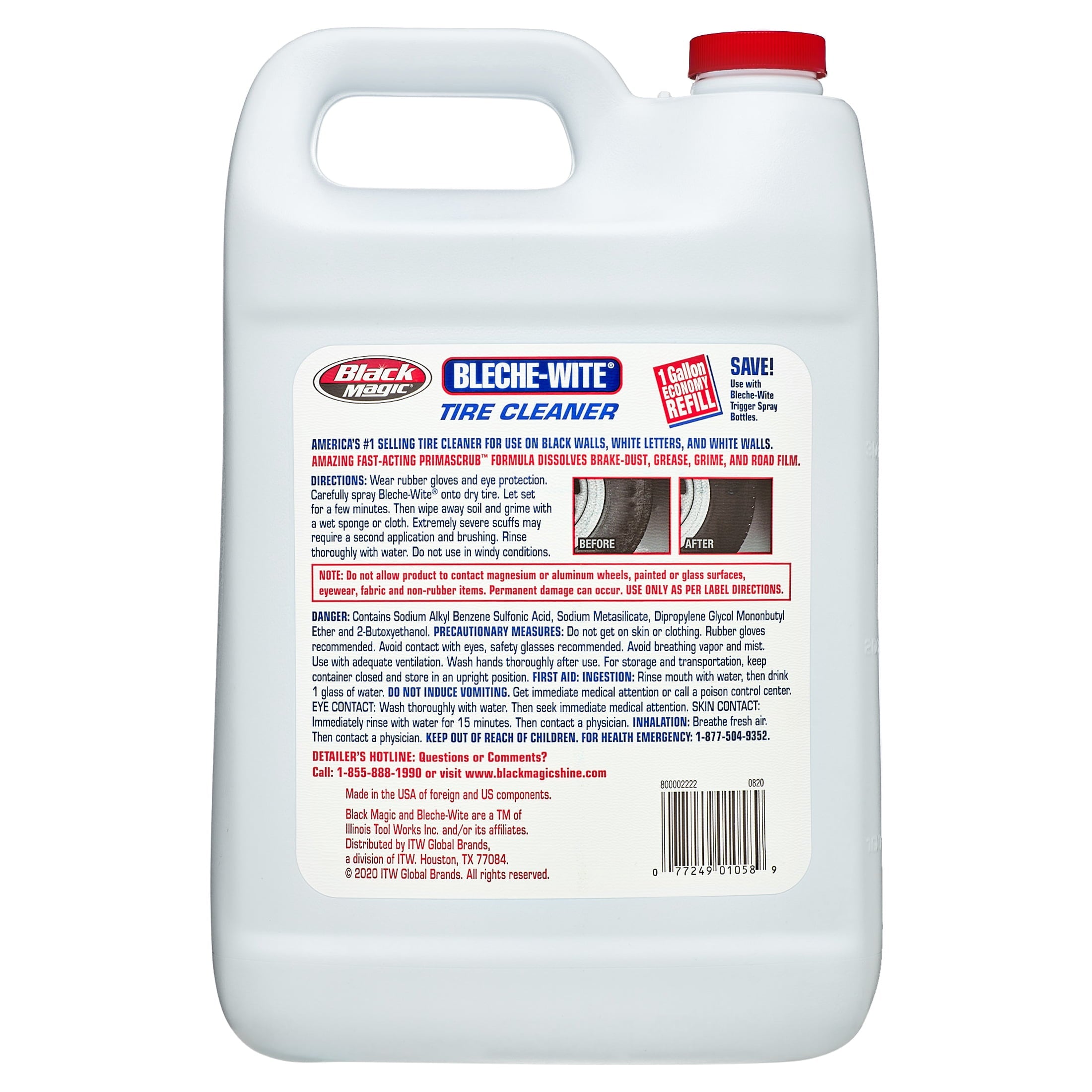 Black Magic Bleche-Wite Tire Cleaner, 1 Gallon - 800002222