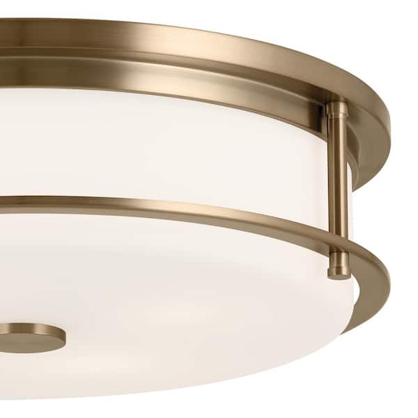 Brit 18 in. 4-Light Champagne Bronze Industrial Hallway Flush Mount Ceiling Light