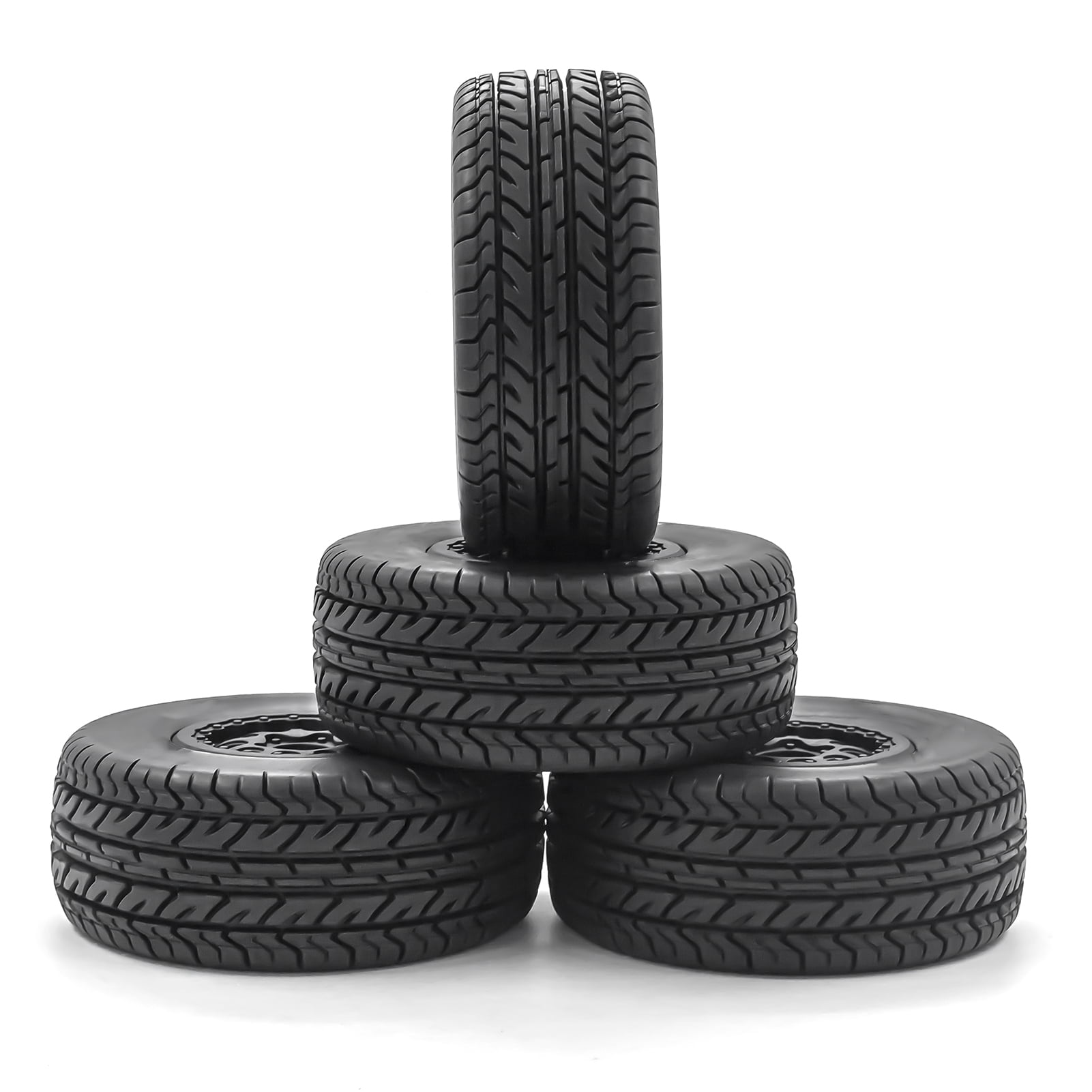 RC Crawler Rubber Tires RC Car Tires 4pcs 12mm Hex Replacement for 1/10 RC Short Course Truck