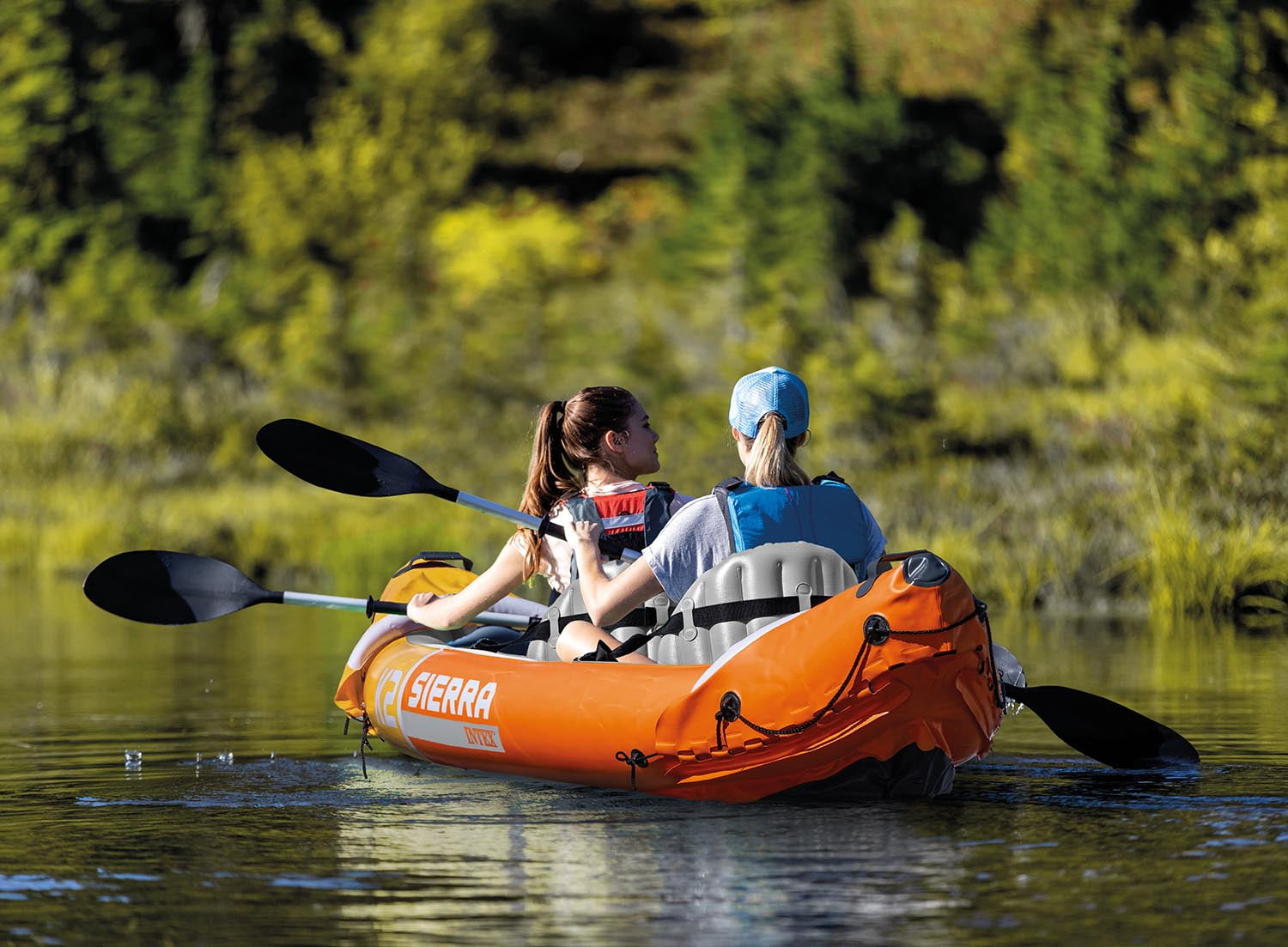 Intex Sierra K2 Inflatable Kayak with Oars and Hand Pump