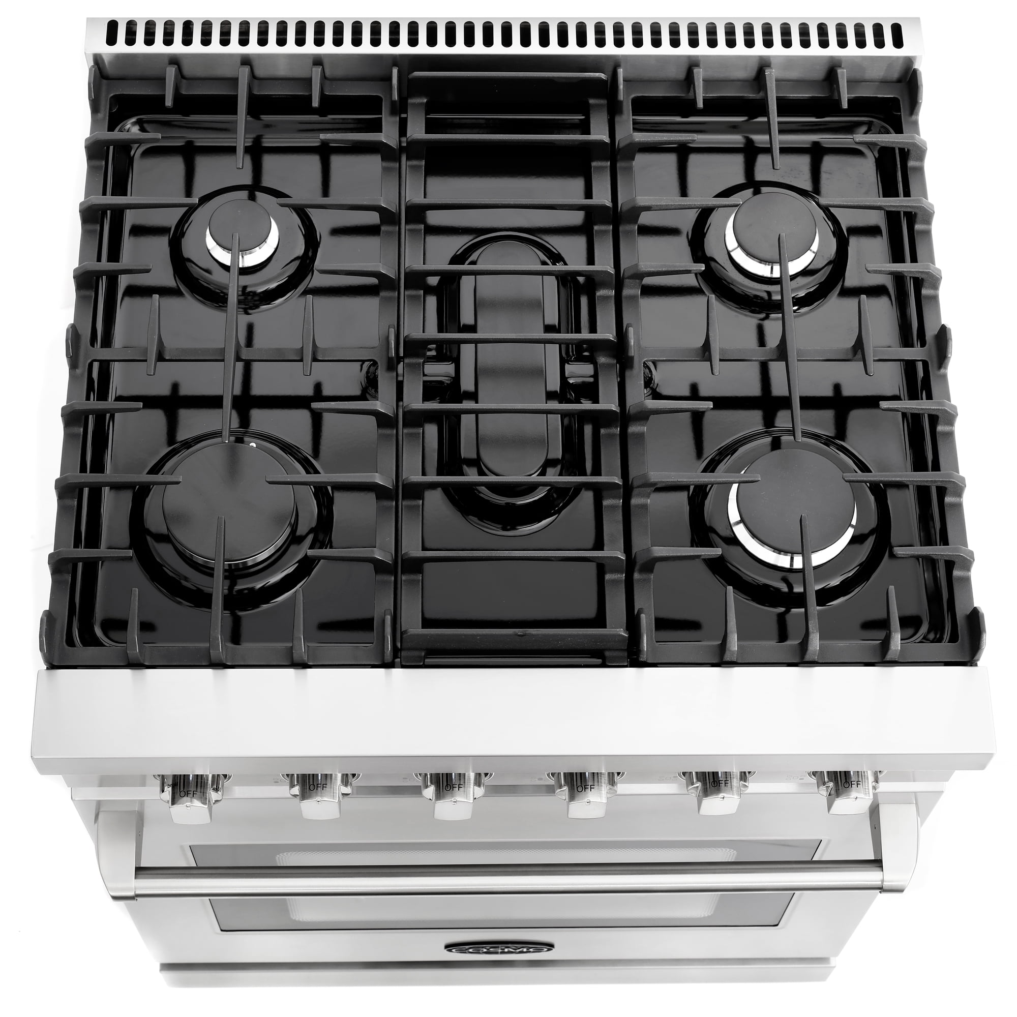 Cosmo 30 Inch 4.5 Cubic Foot Gas Range Kitchen Stove Convection Oven with 5 Sealed Burners