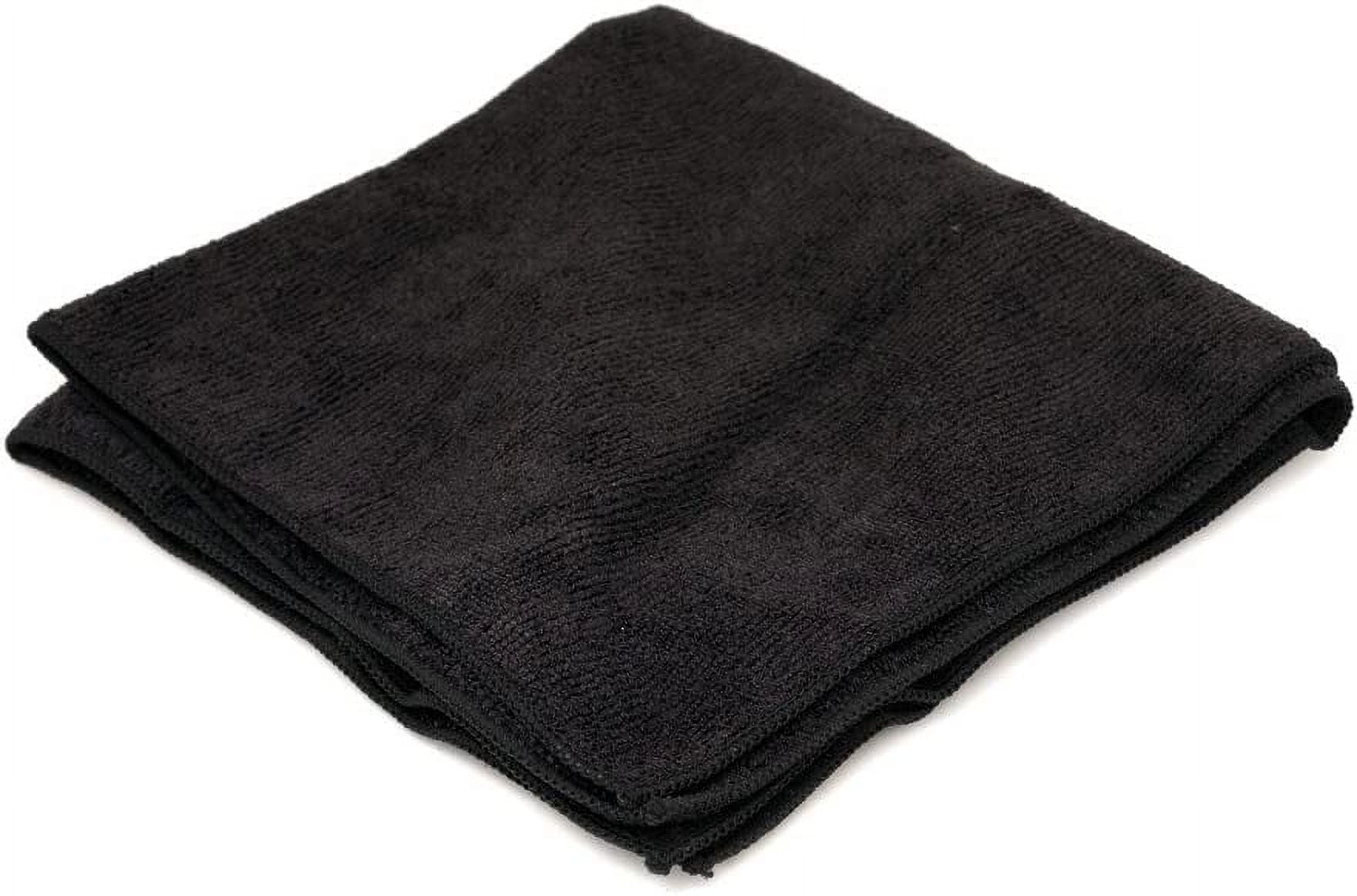 Black Microfiber Towels 16 inch X 16 inch