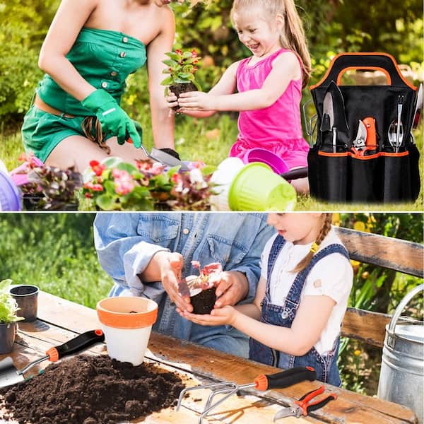 7-Piece Stainless Steel Heavy-Duty Outdoor Manual Gardening Tools Set, Garden Tool Set