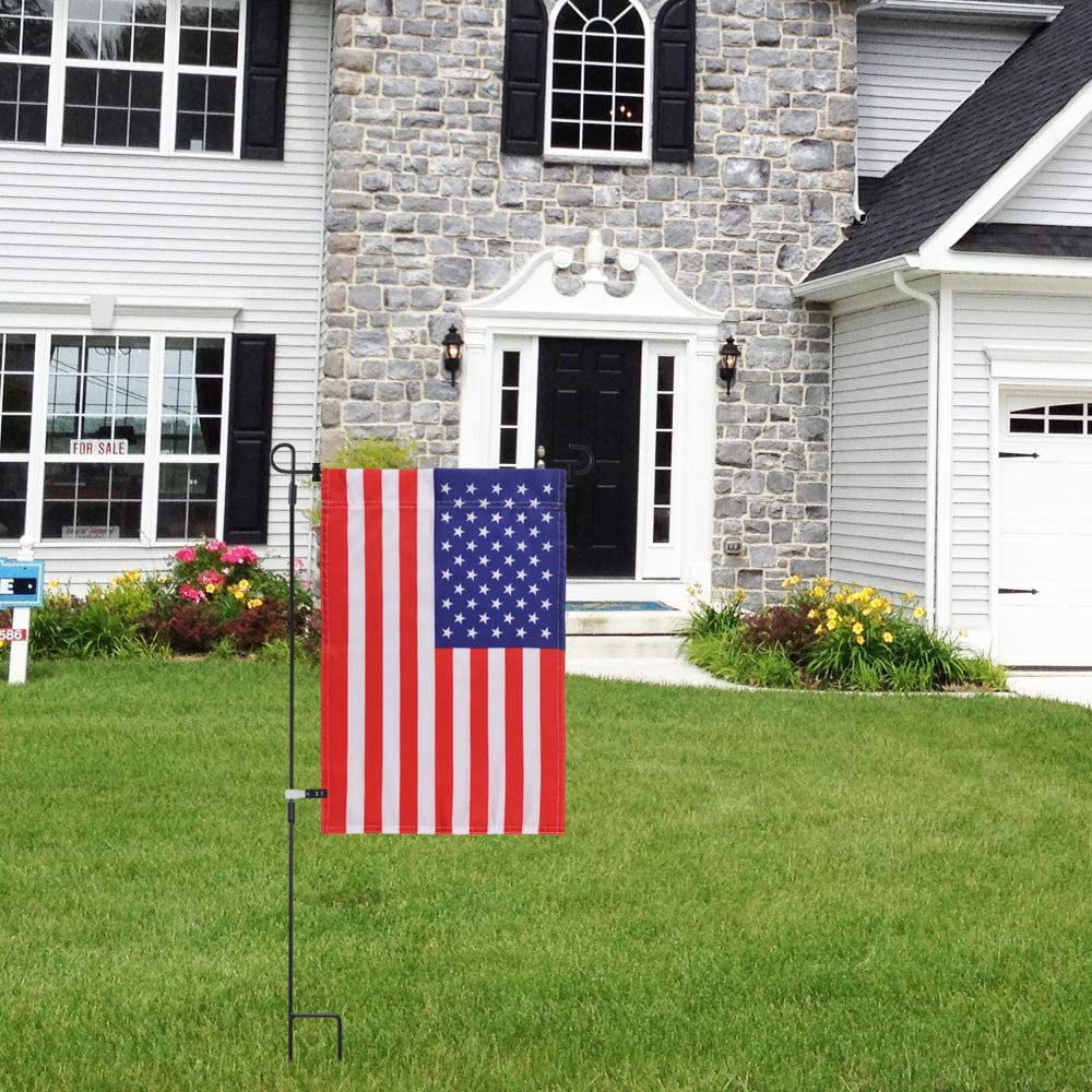 SEELOK Garden Flag Stand Black Yard Flag Stand Banner Flagpole for Outdoor Garden Lawn,14.5