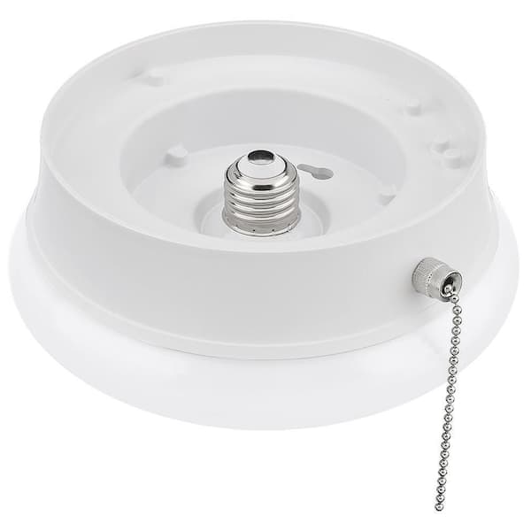 Spin Light 7 in. Closet Light with Pull Chain LED Flush Mount Ceiling Light 830 Lumens 4000K Bright White Basement Light