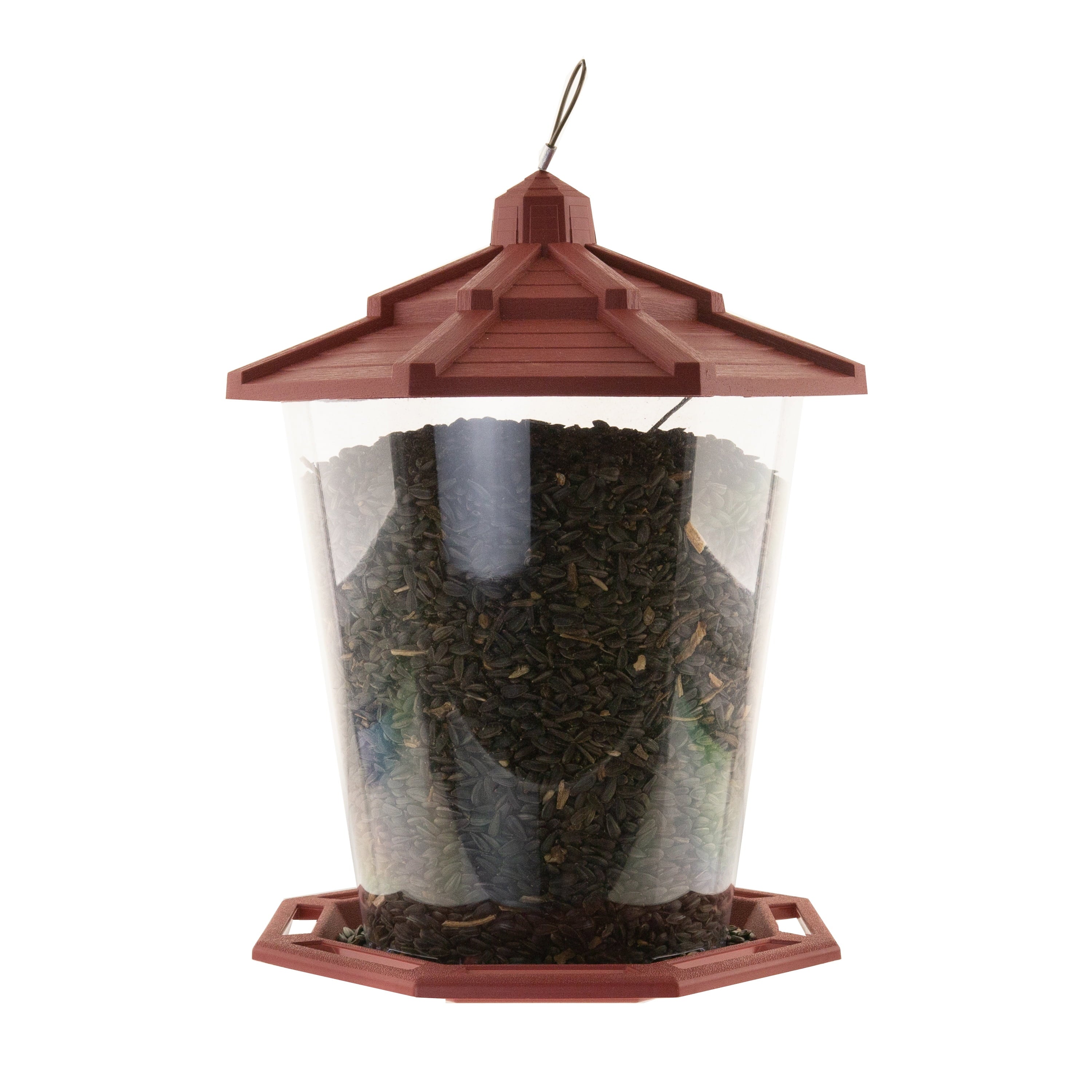 Pennington Red Resin Grand Ecozebo Wild Bird Feeder, 10 lb. Capacity, 1 Pack