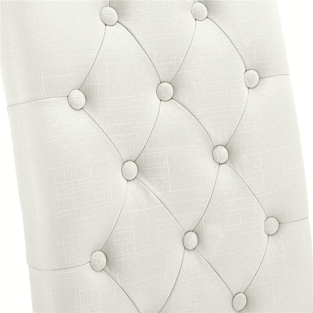 Yaheetech 2pcs Classic Fabric Upholstered Dining Chair, Beige