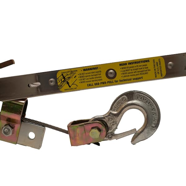 1,500 lb. 3/4-Ton Capacity 22 ft. Max Lift 15:1 Leverage Winch Puller Come Along Tool with Included Cable
