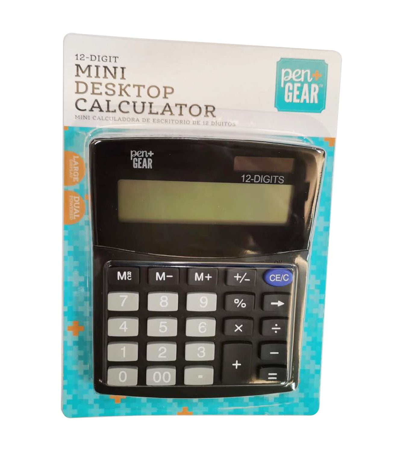 Pen + Gear 12 Digit Mini Desktop Calculator, Black, Office