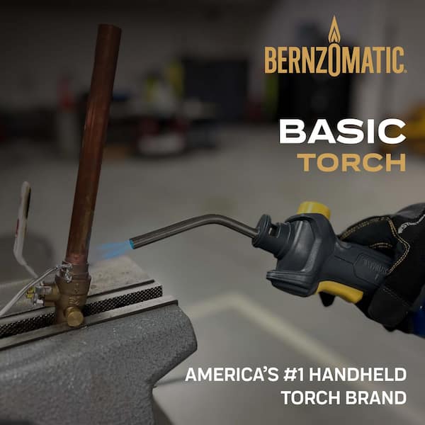 Trigger Ignition Start Torch Kit with 14.1 oz. Handheld Propane Gas Cylinder and Adjustable Flame