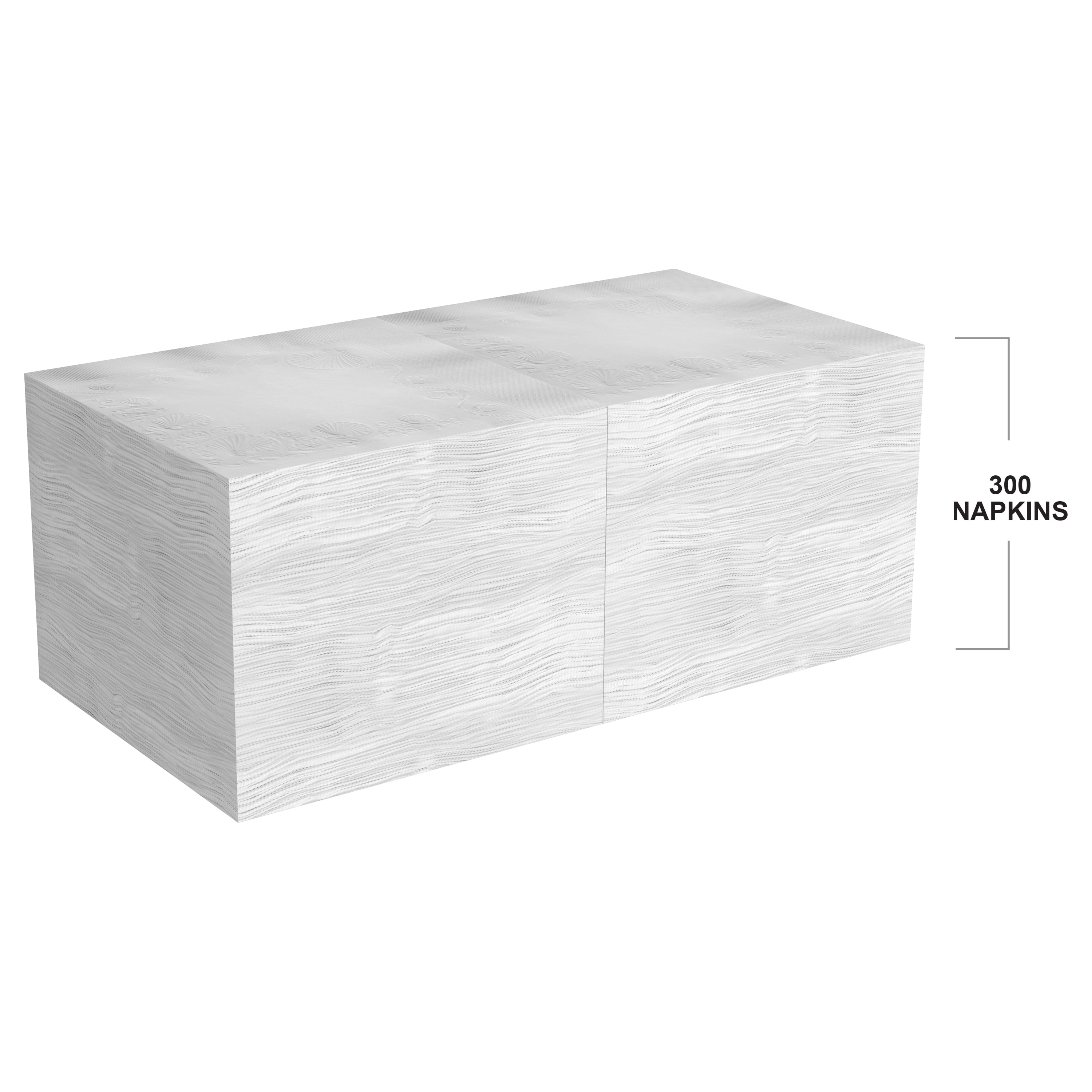 Vanity Fair Everyday Disposable Paper Napkins, White, 300 Count