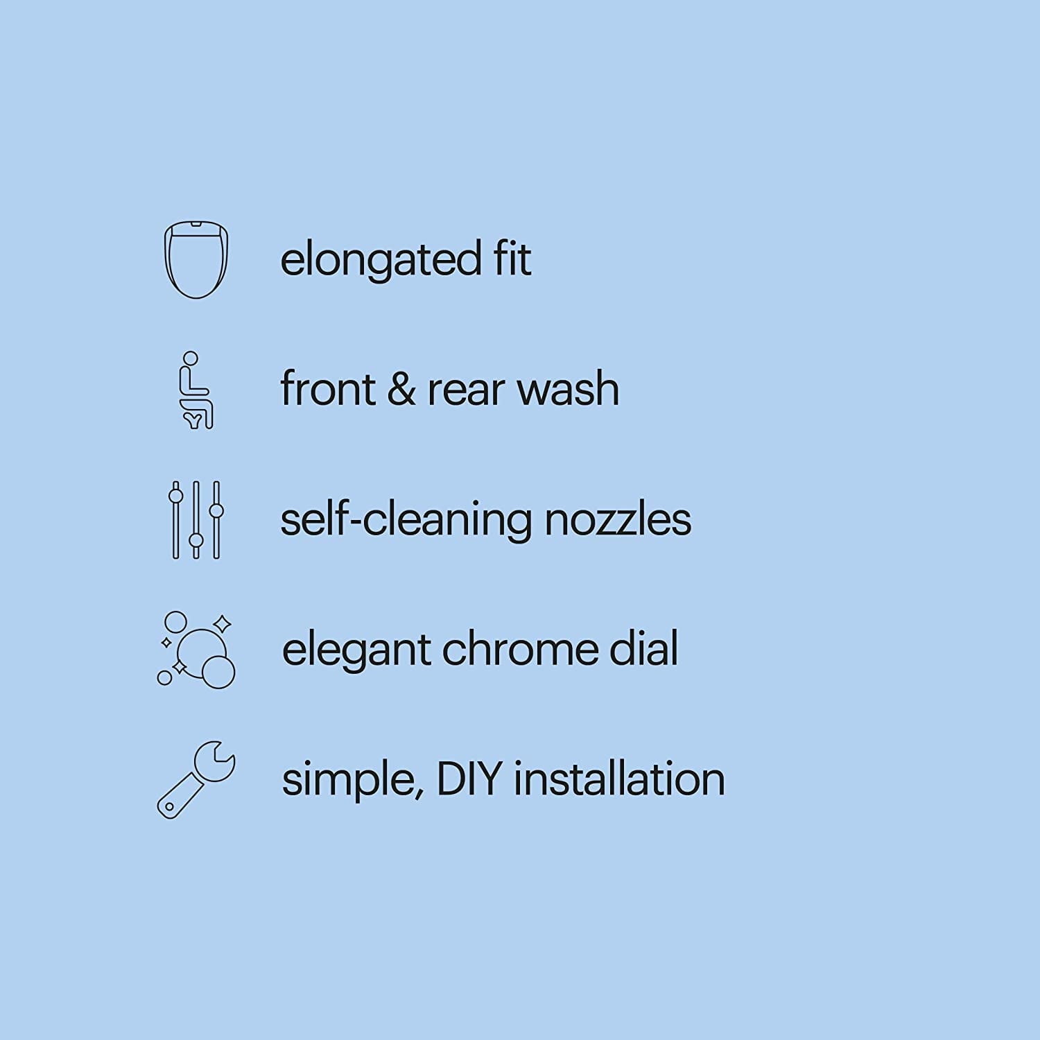 Brondell Swash Ecoseat White Elongated Bidet System