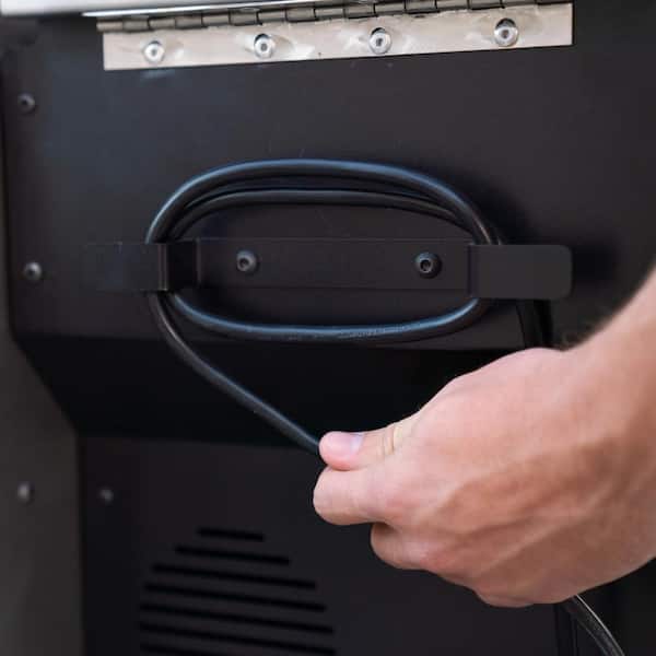 4-Burner Gas Grill and Pellet Smoker Combo in Black