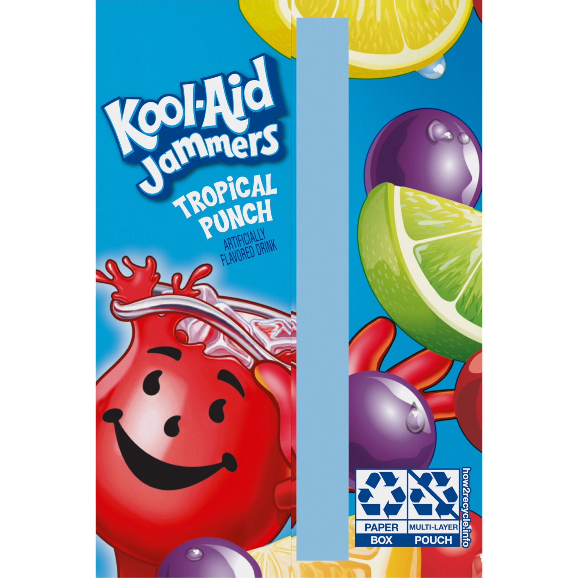 Kool Aid Jammers Tropical Punch Kids Drink 0% Juice Box Pouches, 10 Ct Box, 6 fl oz Pouches