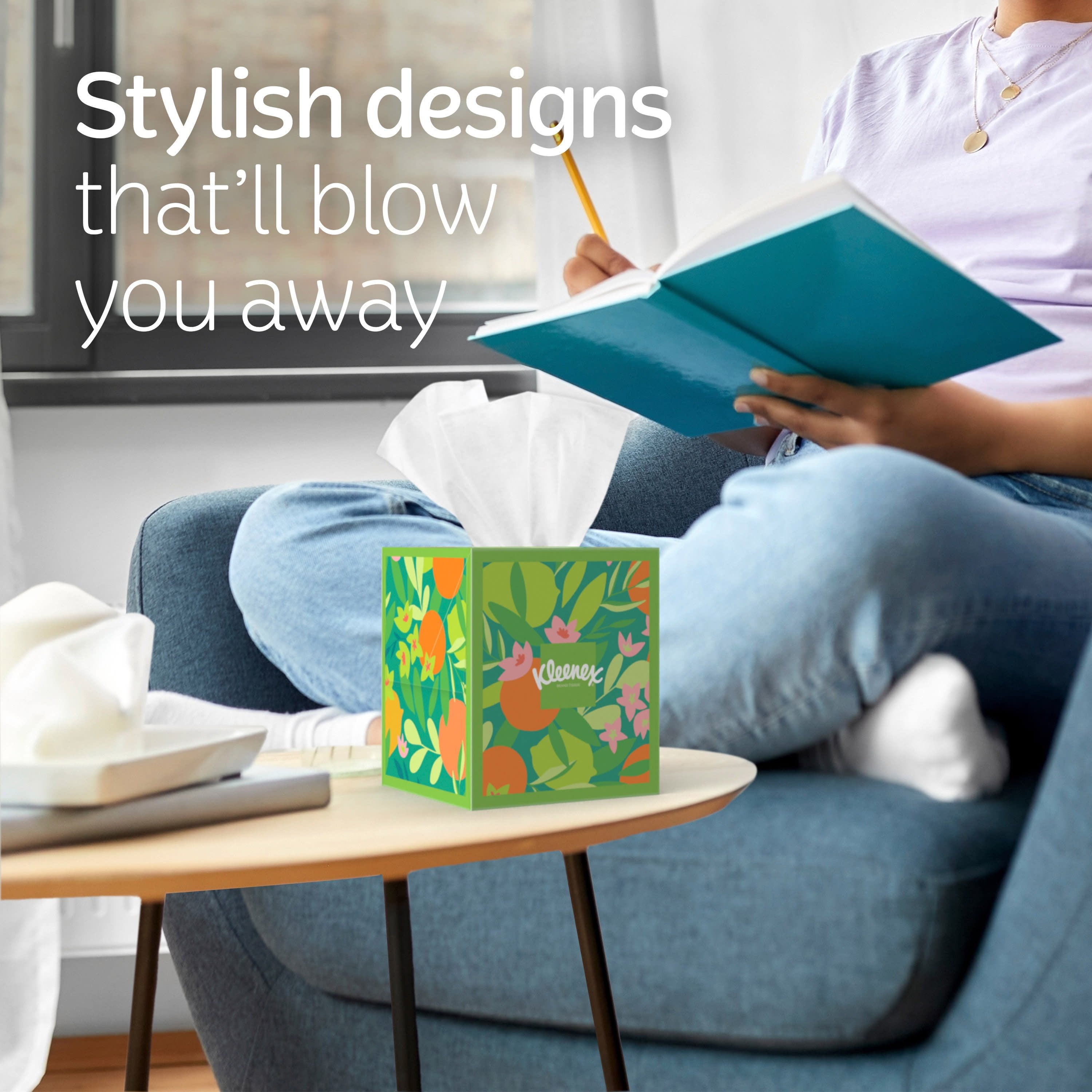 Kleenex Ultra Soft Facial Tissues, 1 Cube Box, 60 Tissues per Box, 3-Ply