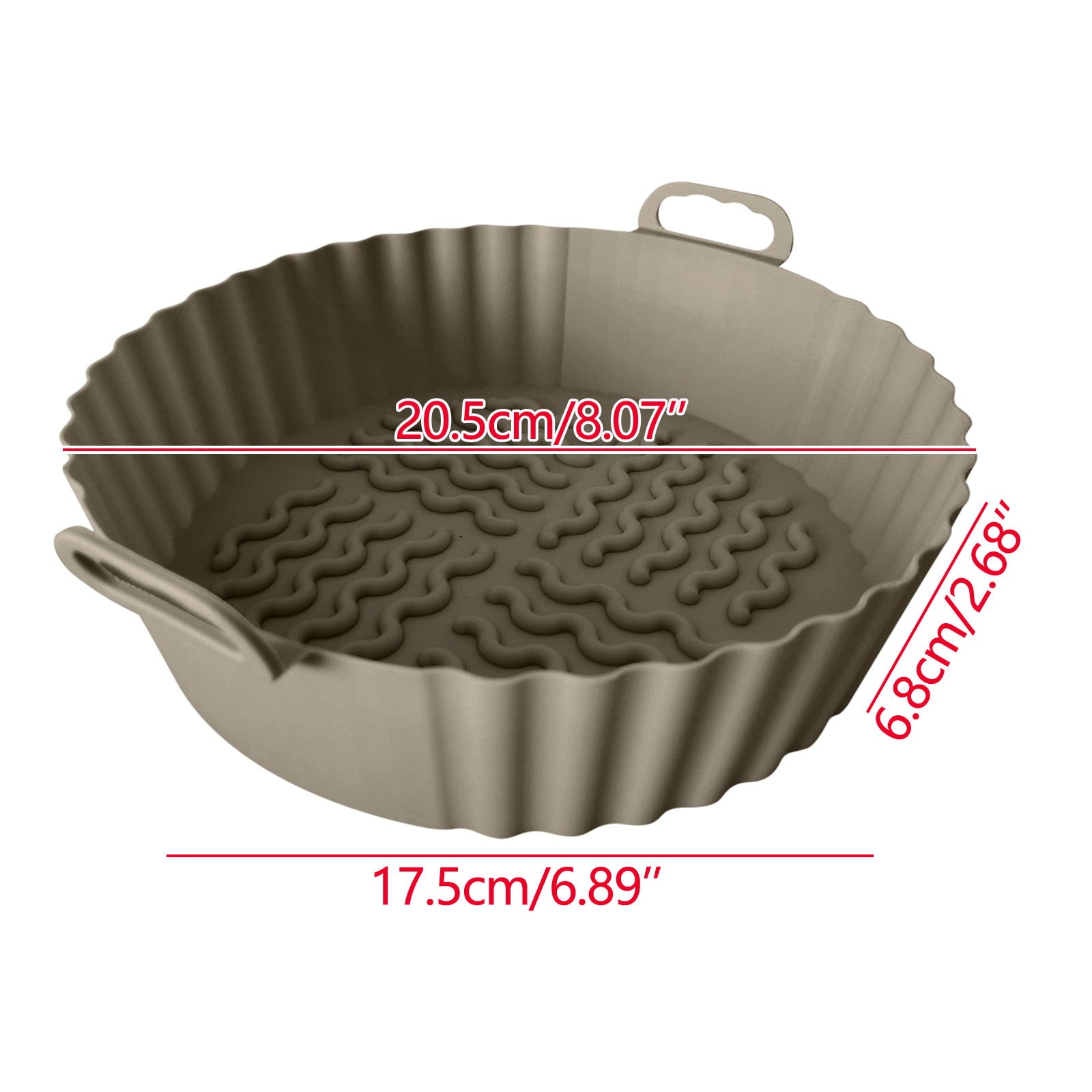 TUTUnaumb 2022 Winter Fashion Household Reusable Air Fryer Silicone Baking Pan Air Fryer Silicone Pad Air Fryer Lined 7.5 Inch -Gray