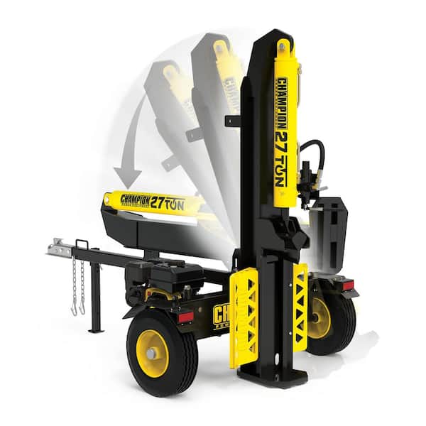 27 Ton 224 cc Gas Powered Hydraulic Wood Log Splitter with Vertical/Horizontal Operation and Auto Return